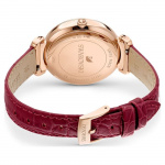 Passage Moon Phase watch, Leather strap, Red, Rose